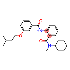 N-cyclohexyl-2-{[3-(isopentyloxy)benzoyl]amino}-N-methylbenzamide