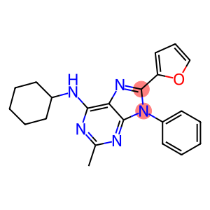 N-CYCLOHEXYL-8-(FURAN-2-YL)-2-METHYL-9-PHENYL-9H-PURIN-6-AMINE