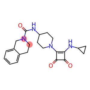 N-(1-[2-(CYCLOPROPYLAMINO)-3,4-DIOXOCYCLOBUT-1-EN-1-YL]PIPERIDIN-4-YL)-3,4-DIHYDROISOQUINOLINE-2(1H)-CARBOXAMIDE