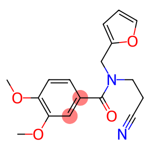 N-(2-CYANOETHYL)-N-(2-FURYLMETHYL)-3,4-DIMETHOXYBENZAMIDE, TECH