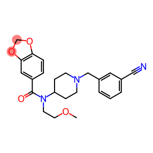 N-[1-(3-CYANOBENZYL)PIPERIDIN-4-YL]-N-(2-METHOXYETHYL)-1,3-BENZODIOXOLE-5-CARBOXAMIDE