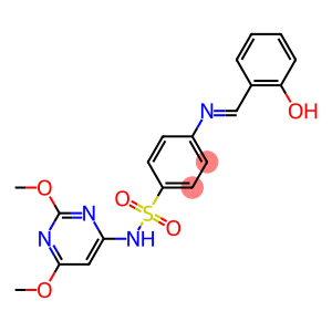 N-(2,6-dimethoxy-4-pyrimidinyl)-4-{[(E)-(2-hydroxyphenyl)methylidene]amino}benzenesulfonamide