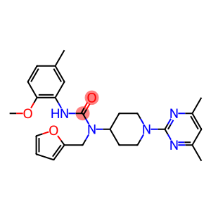 N-[1-(4,6-DIMETHYLPYRIMIDIN-2-YL)PIPERIDIN-4-YL]-N-(2-FURYLMETHYL)-N'-(2-METHOXY-5-METHYLPHENYL)UREA