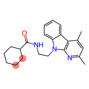 N-[2-(2,4-DIMETHYL-9H-PYRIDO[2,3-B]INDOL-9-YL)ETHYL]CYCLOHEXANECARBOXAMIDE