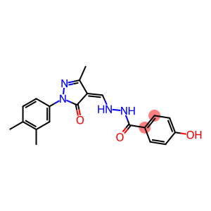 N'-{[1-(3,4-dimethylphenyl)-3-methyl-5-oxo-1,5-dihydro-4H-pyrazol-4-ylidene]methyl}-4-hydroxybenzohydrazide