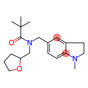 N-[(2,3-DIHYDRO-1-METHYLINDOL-5-YL)METHYL]-N-(TETRAHYDROFURFURYL)-2,2-DIMETHYLPROPANAMIDE