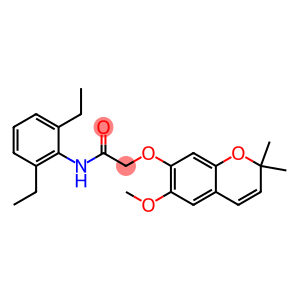 N1-(2,6-diethylphenyl)-2-[(6-methoxy-2,2-dimethyl-2H-chromen-7-yl)oxy]acetamide