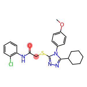 N-(2-chlorophenyl)-2-{[5-cyclohexyl-4-(4-methoxyphenyl)-4H-1,2,4-triazol-3-yl]sulfanyl}acetamide