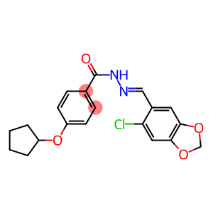 N'-[(6-chloro-1,3-benzodioxol-5-yl)methylene]-4-(cyclopentyloxy)benzohydrazide