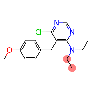 N-[6-chloro-5-(4-methoxybenzyl)-4-pyrimidinyl]-N,N-diethylamine