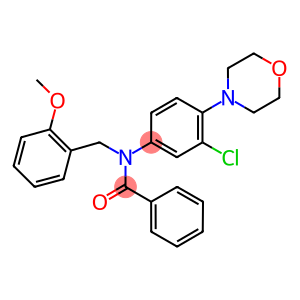N-[3-chloro-4-(4-morpholinyl)phenyl]-N-(2-methoxybenzyl)benzamide