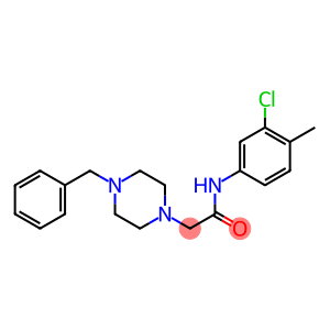 N-(3-chloro-4-methylphenyl)-2-[4-(phenylmethyl)piperazin-1-yl]acetamide