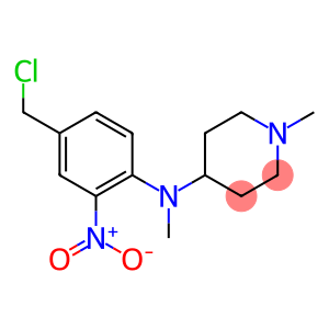 N-[4-(chloromethyl)-2-nitrophenyl]-N,1-dimethylpiperidin-4-amine