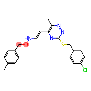 N-(2-{3-[(4-chlorobenzyl)sulfanyl]-6-methyl-1,2,4-triazin-5-yl}vinyl)-O-(4-methylbenzyl)hydroxylamine