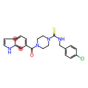 N-(4-CHLOROBENZYL)-4-[((1H)-INDOL-6-YL)CARBONYL]PIPERAZINE-1-CARBOTHIOAMIDE