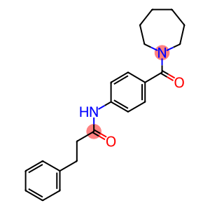 N-[4-(1-azepanylcarbonyl)phenyl]-3-phenylpropanamide