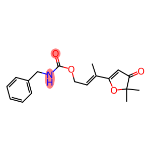 N-Benzylcarbamic acid [(E)-3-[(4,5-dihydro-5,5-dimethyl-4-oxofuran)-2-yl]-2-butenyl] ester