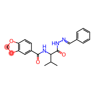 N-{1-[(2-benzylidenehydrazino)carbonyl]-2-methylpropyl}-1,3-benzodioxole-5-carboxamide