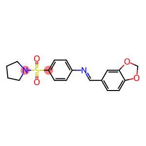 N-(1,3-benzodioxol-5-ylmethylene)-N-[4-(1-pyrrolidinylsulfonyl)phenyl]amine