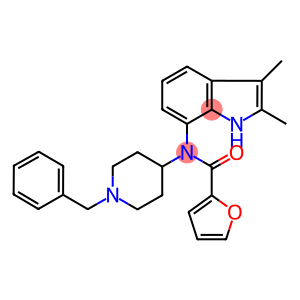 N-(1-BENZYLPIPERIDIN-4-YL)-N-(2,3-DIMETHYL-1H-INDOL-7-YL)FURAN-2-CARBOXAMIDE