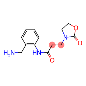 N-[2-(aminomethyl)phenyl]-3-(2-oxo-1,3-oxazolidin-3-yl)propanamide
