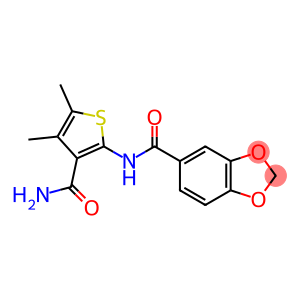 N-[3-(aminocarbonyl)-4,5-dimethyl-2-thienyl]-1,3-benzodioxole-5-carboxamide