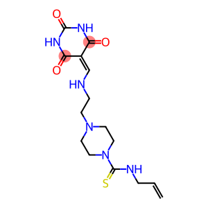 N-ALLYL-4-(2-{[(2,4,6-TRIOXOTETRAHYDROPYRIMIDIN-5(2H)-YLIDENE)METHYL]AMINO}ETHYL)PIPERAZINE-1-CARBOTHIOAMIDE