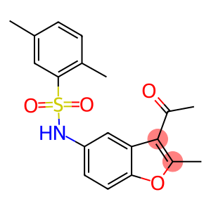 N-(3-acetyl-2-methyl-1-benzofuran-5-yl)-2,5-dimethylbenzenesulfonamide