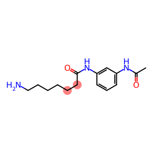 N-[3-(acetylamino)phenyl]-7-aminoheptanamide