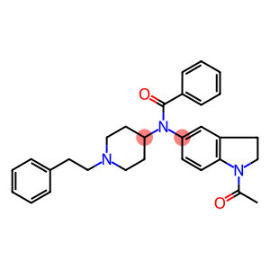 N-(1-ACETYL-2,3-DIHYDRO-(1H)-INDOL-5-YL)-N-[1-(2-PHENYLETHYL)PIPERIDIN-4-YL]BENZAMIDE