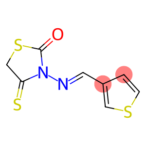 3-[(2-Oxo-4-thioxothiazolidin-3-yl)iminomethyl]thiophene