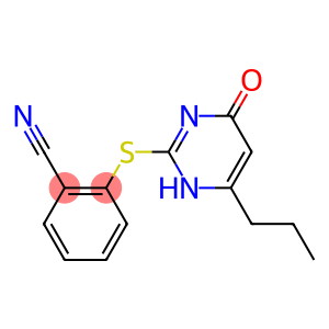 2-[(4-oxo-6-propyl-1,4-dihydropyrimidin-2-yl)sulfanyl]benzonitrile
