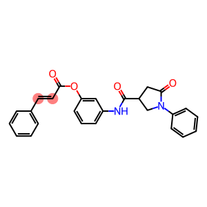 3-{[(5-oxo-1-phenyl-3-pyrrolidinyl)carbonyl]amino}phenyl 3-phenylacrylate