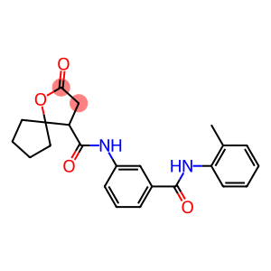 2-OXO-N-[3-(2-TOLUIDINOCARBONYL)PHENYL]-1-OXASPIRO[4.4]NONANE-4-CARBOXAMIDE