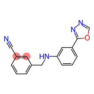 3-({[3-(1,3,4-oxadiazol-2-yl)phenyl]amino}methyl)benzonitrile