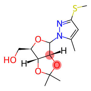 2-O,3-O-(Isopropylidene)-1-[3-(methylthio)-5-methyl-1H-pyrazol-1-yl]-1-deoxy-D-ribofuranose