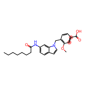 4-[6-(Octanoylamino)-1H-indol-1-ylmethyl]-3-methoxybenzoic acid