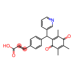 3-[4-[(3-Pyridinyl)(2,4,5-trimethyl-3,6-dioxo-1,4-cyclohexadienyl)methyl]phenyl]acrylic acid