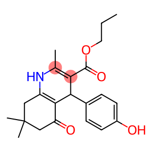 propyl 4-(4-hydroxyphenyl)-2,7,7-trimethyl-5-oxo-1,4,5,6,7,8-hexahydro-3-quinolinecarboxylate