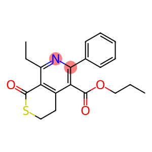 propyl 1-ethyl-8-oxo-3-phenyl-5,6,7,8-tetrahydro-7-thiaisoquinoline-4-carboxylate