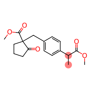 2-[p-(1-Methoxycarbonyl-2-oxocyclopentylmethyl)phenyl]propionic acid methyl ester