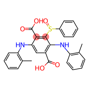 2-(Phenylsulfinyl)-3,6-di(o-toluidino)terephthalic acid