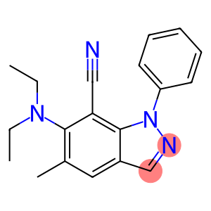 1-Phenyl-5-methyl-6-(diethylamino)-1H-indazole-7-carbonitrile