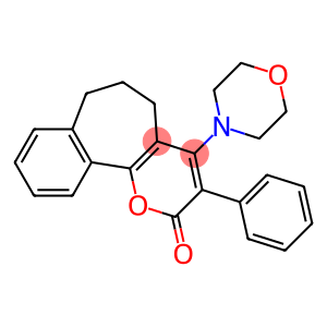 3-Phenyl-4-morpholino-6,7-dihydrobenzo[6,7]cyclohepta[1,2-b]pyran-2(5H)-one