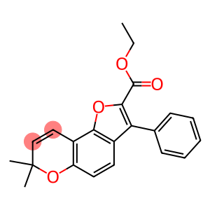 3-Phenyl-7,7-dimethyl-7H-furo[2,3-f][1]benzopyran-2-carboxylic acid ethyl ester