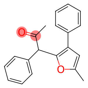 1-Phenyl-1-(5-methyl-3-phenyl-2-furanyl)acetone
