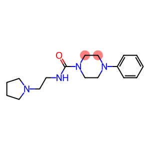 4-Phenyl-N-[2-(1-pyrrolidinyl)ethyl]piperazine-1-carboxamide