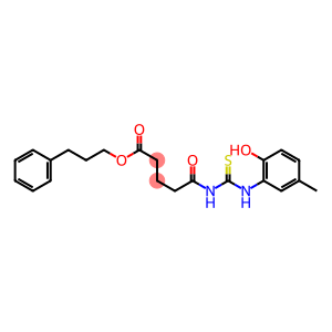 3-phenylpropyl 5-{[(2-hydroxy-5-methylanilino)carbothioyl]amino}-5-oxopentanoate