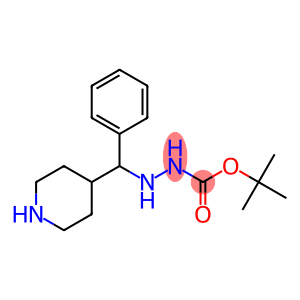 1-(phenyl(piperidin-4-yl)methyl)-2-tBoc-hydrazine