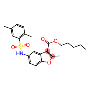 pentyl 5-{[(2,5-dimethylphenyl)sulfonyl]amino}-2-methyl-1-benzofuran-3-carboxylate